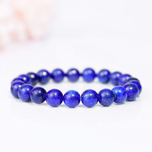 Natural Lapis Lazuli Beads Bracelet,Healing Energy Bracelet,Handcrafted Gift