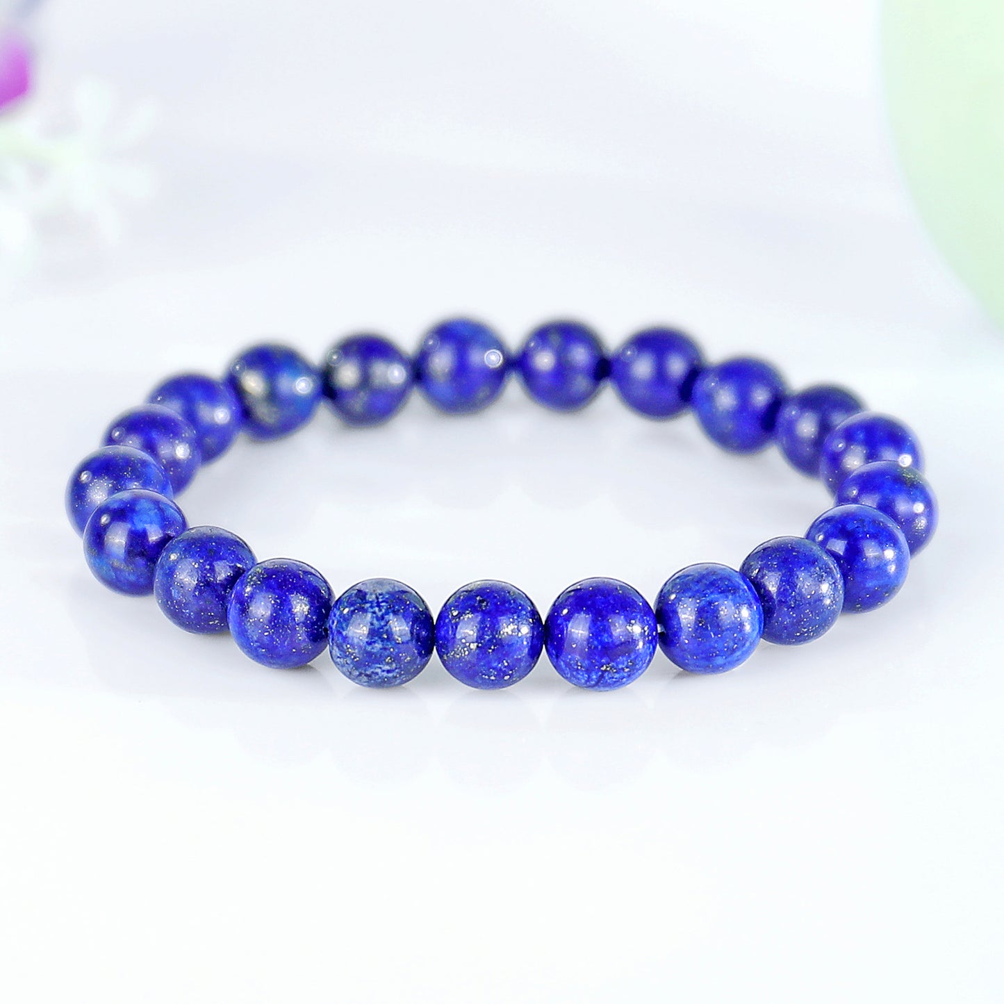 Natural Lapis Lazuli Beads Bracelet,Healing Energy Bracelet,Handcrafted Gift
