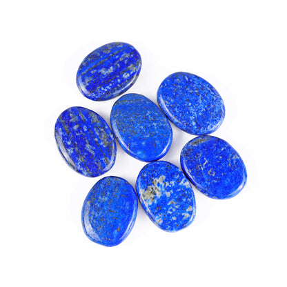 Natural Lazuli Lapis Hand Carved Crystal Polished Palm Stone