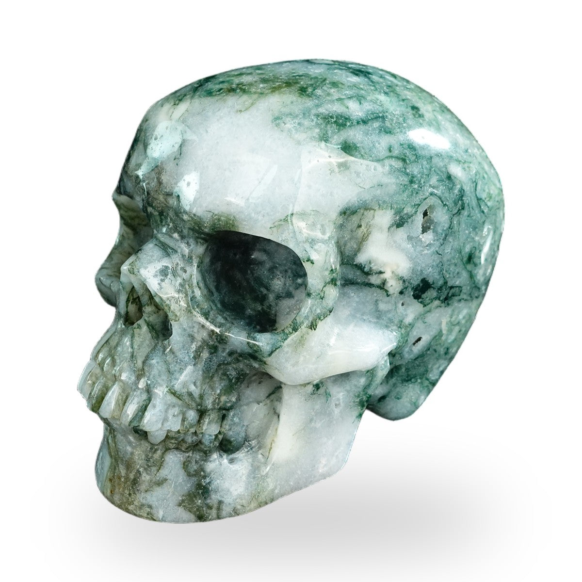 Moss Agate crystal skull 4.5" SKH45MA02 photo 5