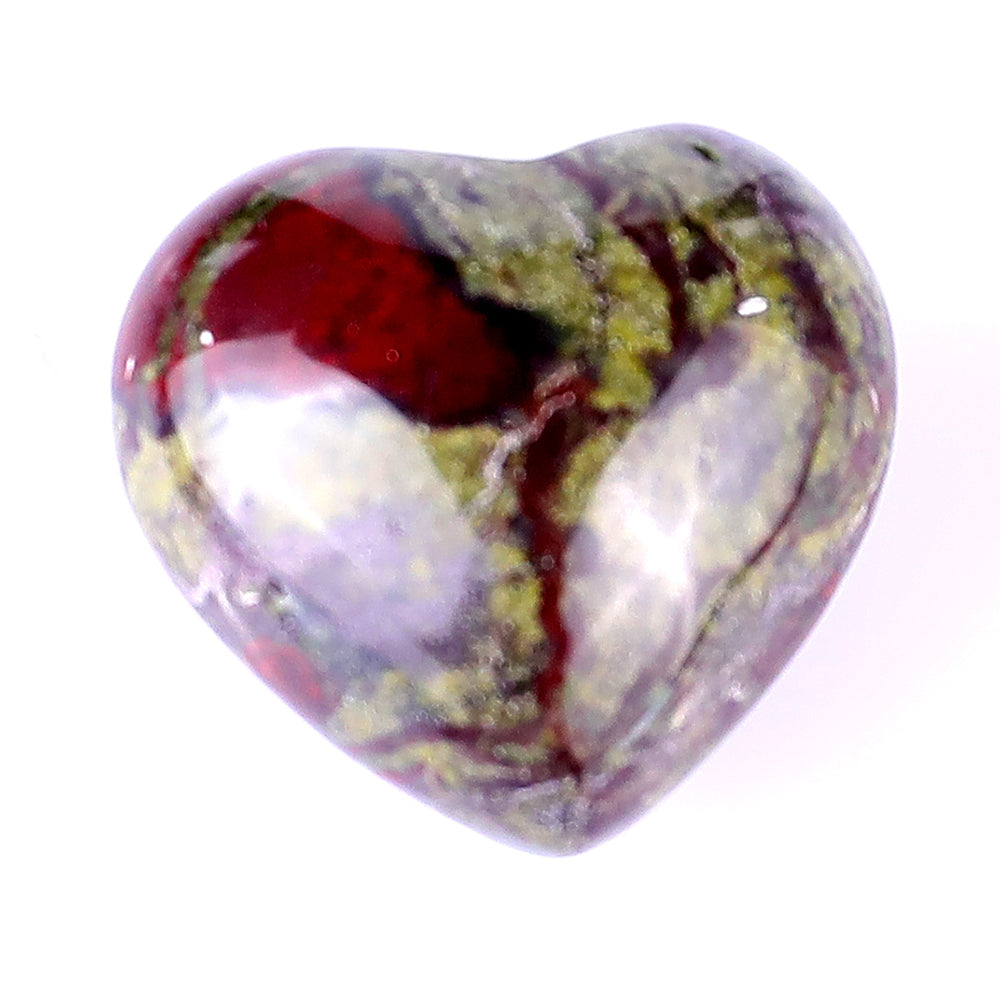 Nicedony 0.8" Dragon Blood Jasper Hand Carved Crystal Heart - View 6