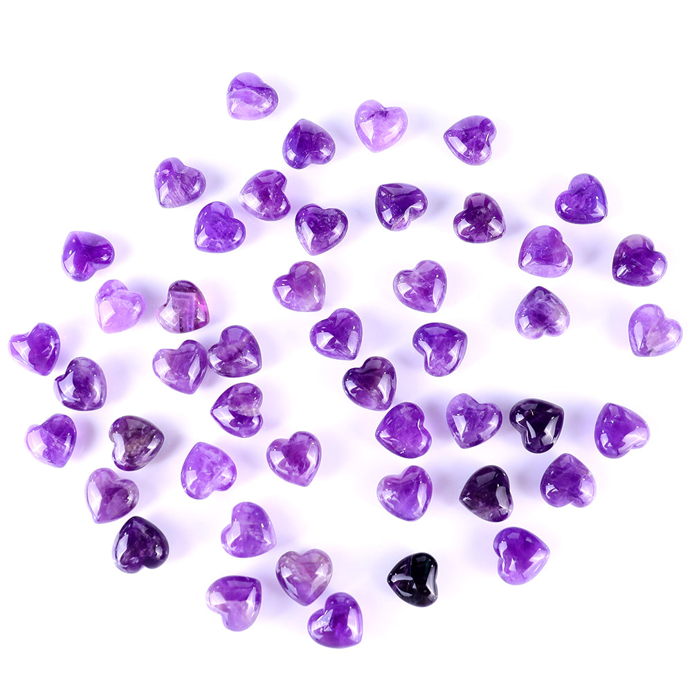 Nicedony 0.8" Dream Amethyst Hand Carved Crystal Heart