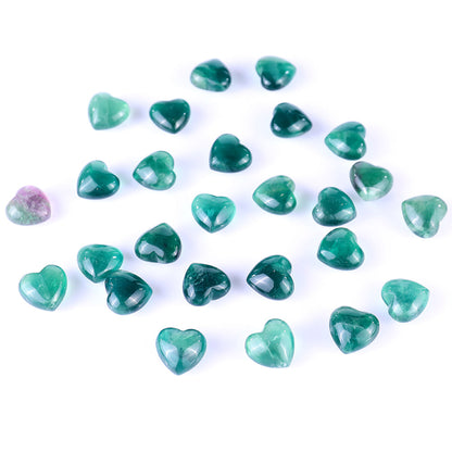 Nicedony 0.8" Fluorite Hand Carved Crystal Heart - View 2