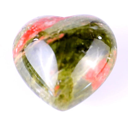 Nicedony 0.8" Pink and Green Unakite Hand Carved Crystal Heart - View 5