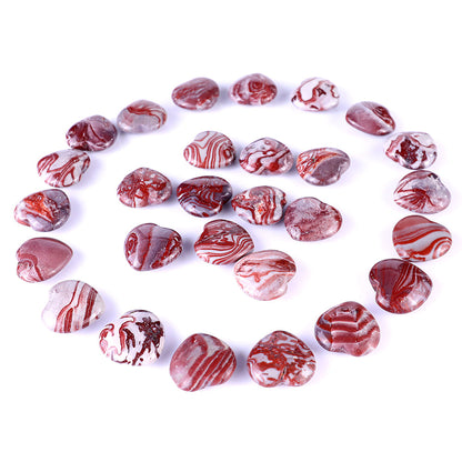 Nicedony 1.2" Rainbow Stone Hand Carved Crystal Heart - View 2