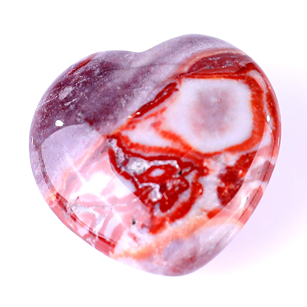 Nicedony 1.2" Rainbow Stone Hand Carved Crystal Heart - View 7