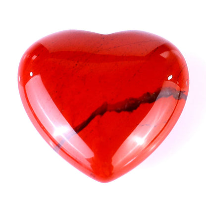 Nicedony 1.2" Red Jasper Hand Carved Crystal Heart - View 7