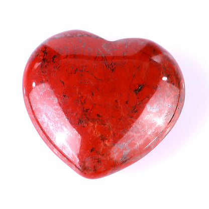 Nicedony 1.2" Red Jasper Hand Carved Crystal Heart - View 9