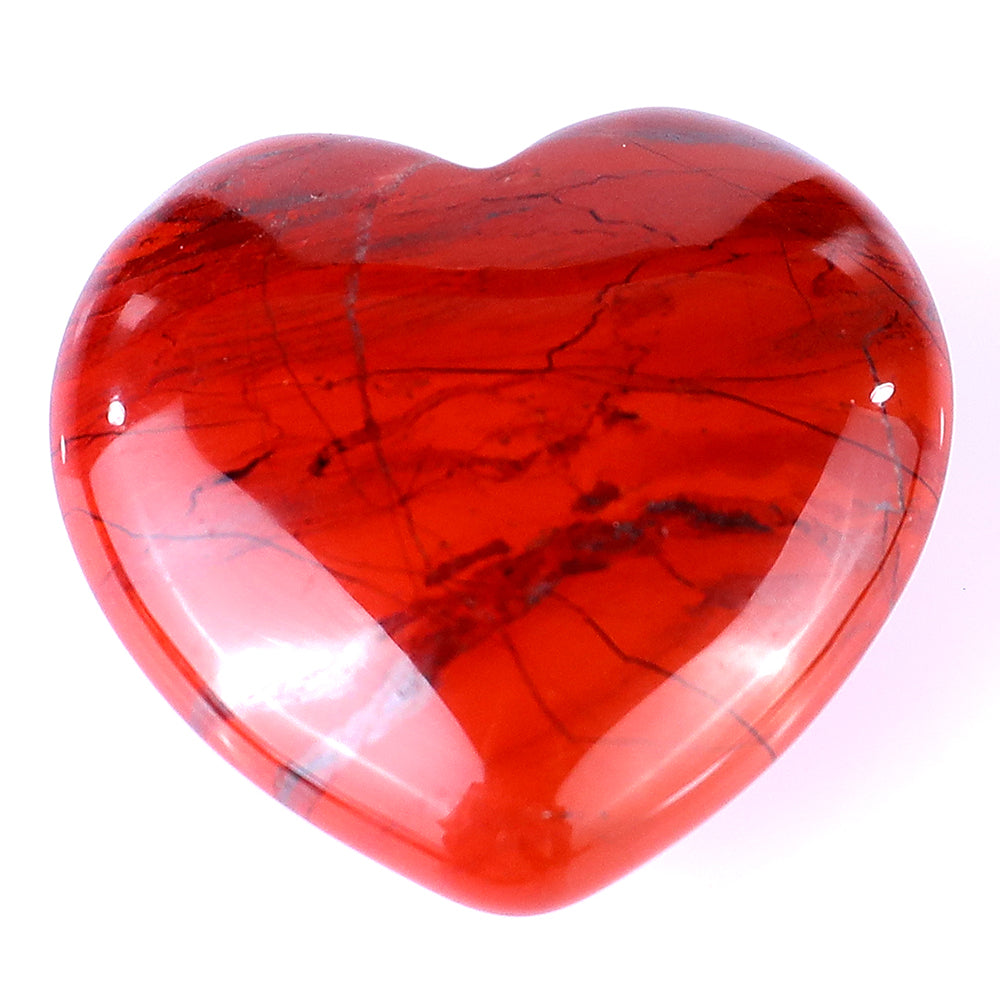 Nicedony 1.2" Red Jasper Hand Carved Crystal Heart - View 5
