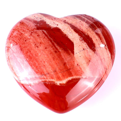 Nicedony 1.2" Red Jasper Hand Carved Crystal Heart - View 6