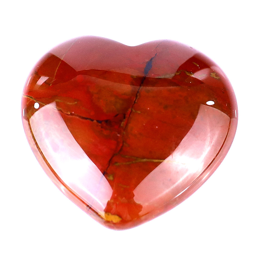 Nicedony 1.2" Red Jasper Hand Carved Crystal Heart - View 8