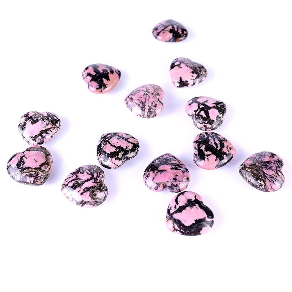 Nicedony 1.2" Rhodonite Hand Carved Crystal Heart - View 5