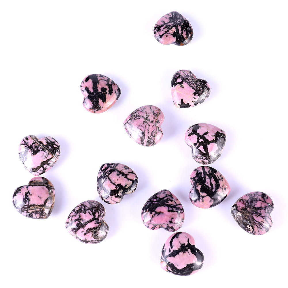 Nicedony 1.2" Rhodonite Hand Carved Crystal Heart - View 6