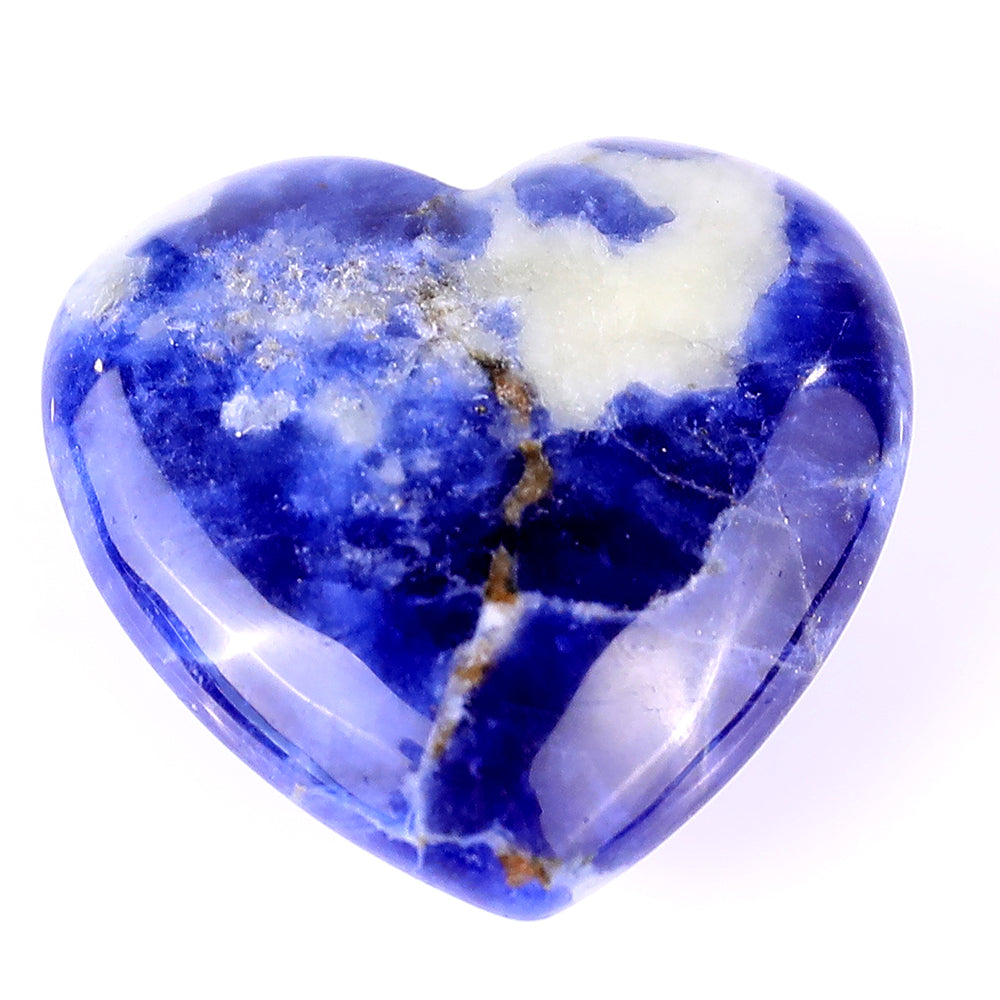 Nicedony 1.2" Sodalite Hand Carved Crystal Heart - View 8