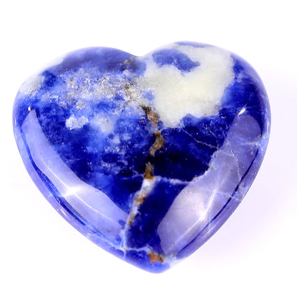 Nicedony 1.2" Sodalite Hand Carved Crystal Heart - View 8
