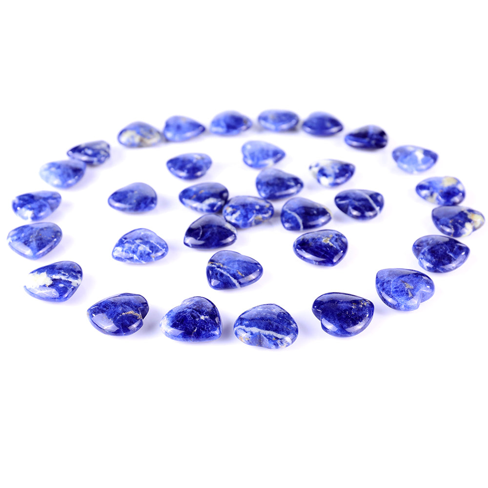 Nicedony 1.2" Sodalite Hand Carved Crystal Heart - View 3