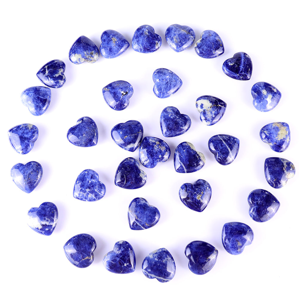 Nicedony 1.2" Sodalite Hand Carved Crystal Heart