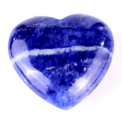 Nicedony 1.2" Sodalite Hand Carved Crystal Heart - View 7