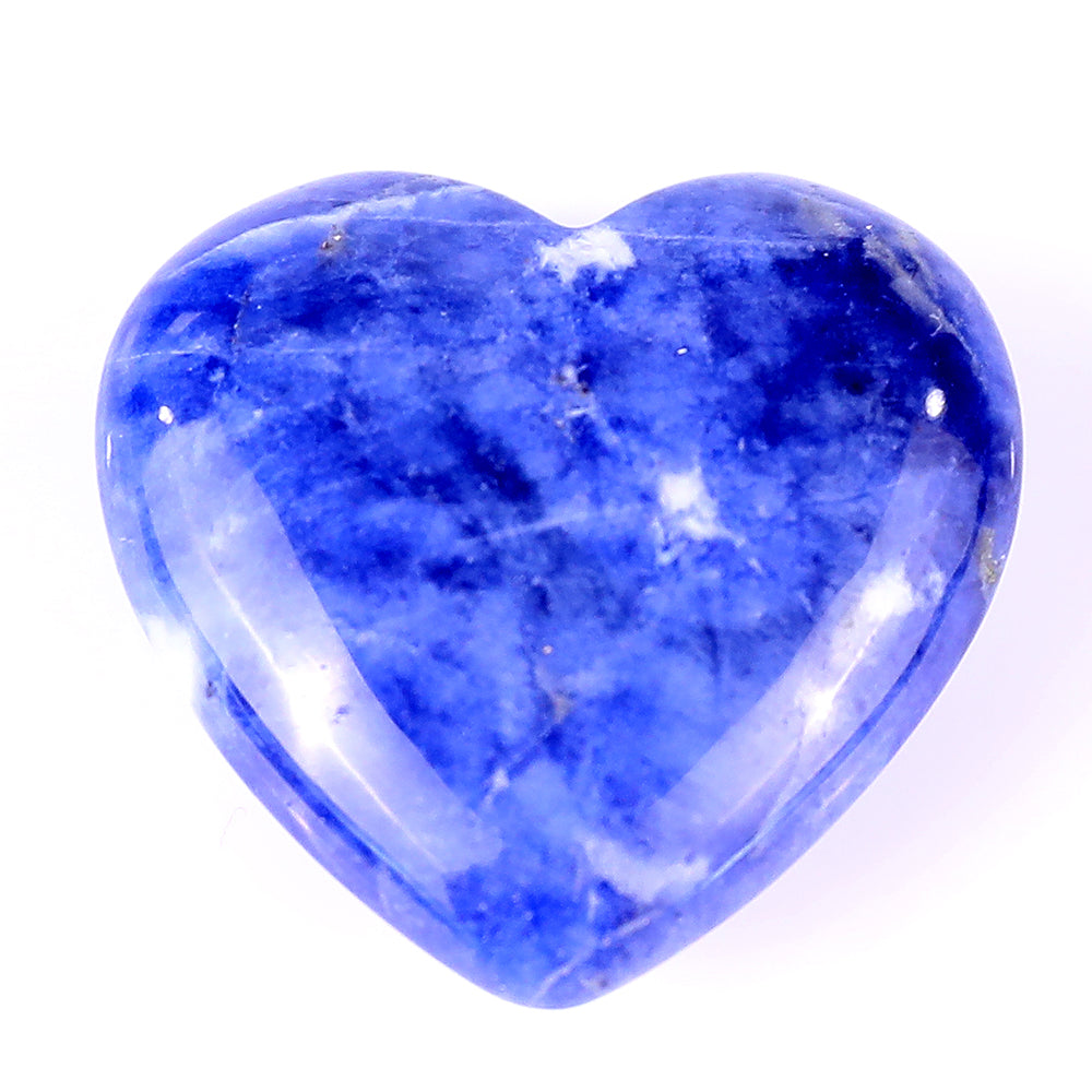 Nicedony 1.2" Sodalite Hand Carved Crystal Heart - View 5