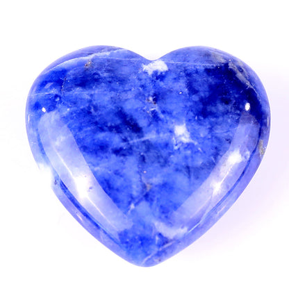 Nicedony 1.2" Sodalite Hand Carved Crystal Heart - View 5