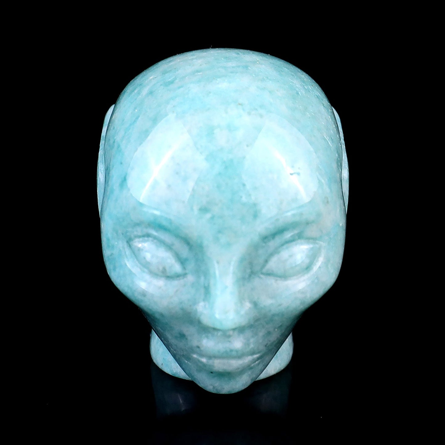 Nicedony 1.5" Amazonite Hand Carved Crystal Elf Alien Sculpture - View 2