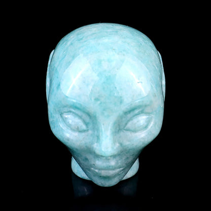 Nicedony 1.5" Amazonite Hand Carved Crystal Elf Alien Sculpture - View 2