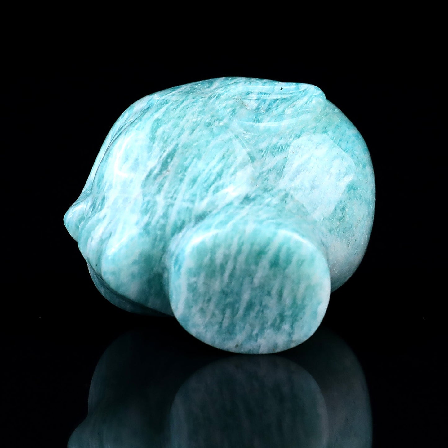 Nicedony 1.5" Amazonite Hand Carved Crystal Elf Alien Sculpture - View 6