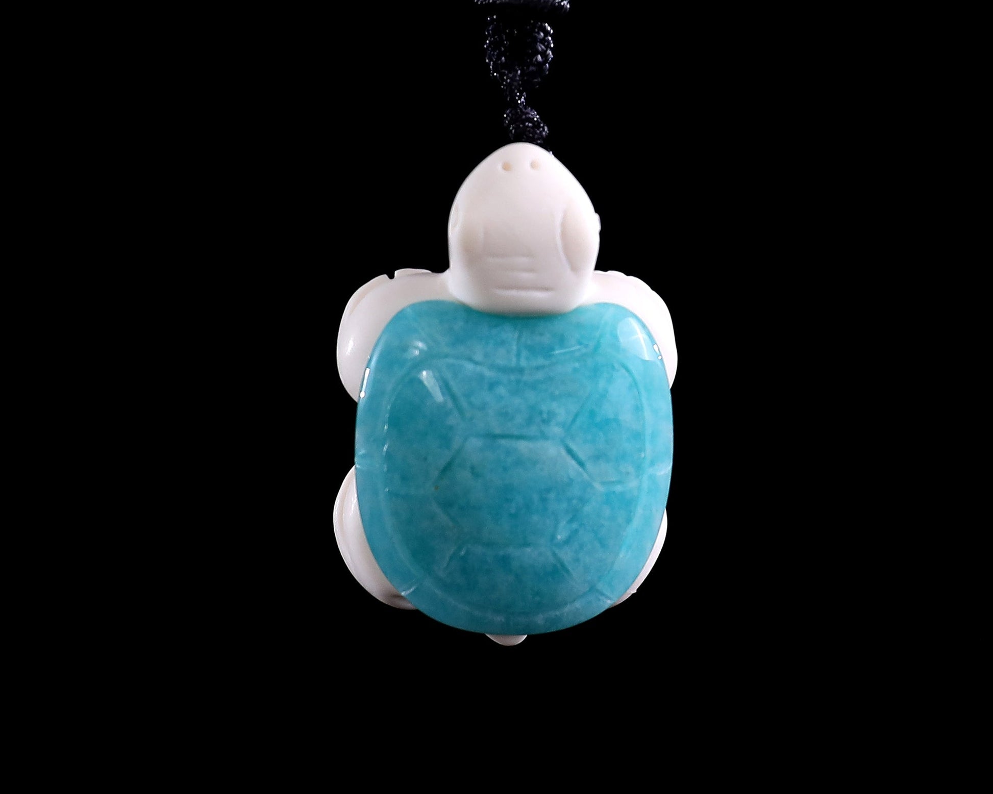 Nicedony 1.5" Amazonite Hand Carved Crystal Mini Turtle Pendant 3pcs - View 5