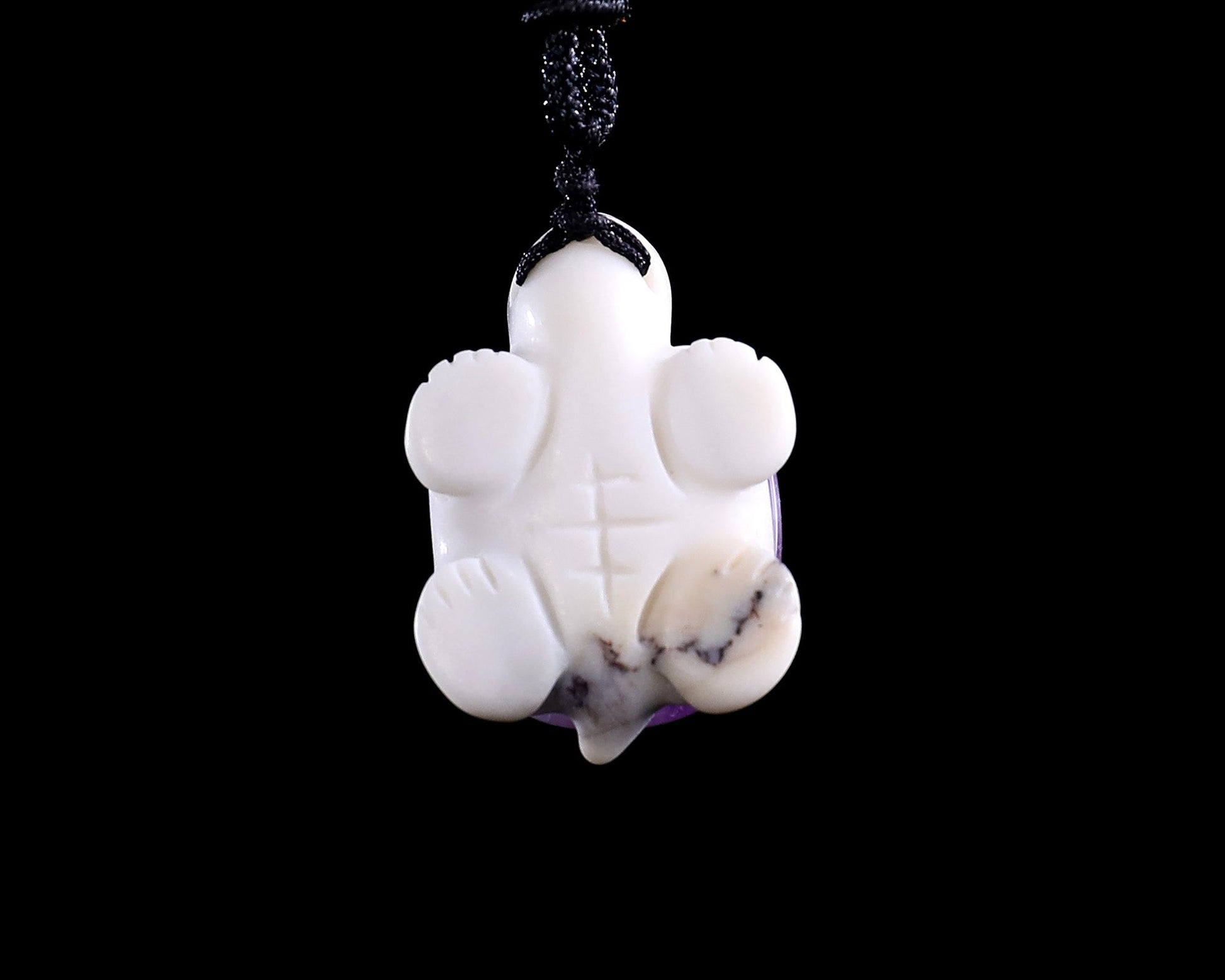 Nicedony 1.5" Amethyst Hand Carved Crystal Mini Turtle Pendant 3pcs - View 8