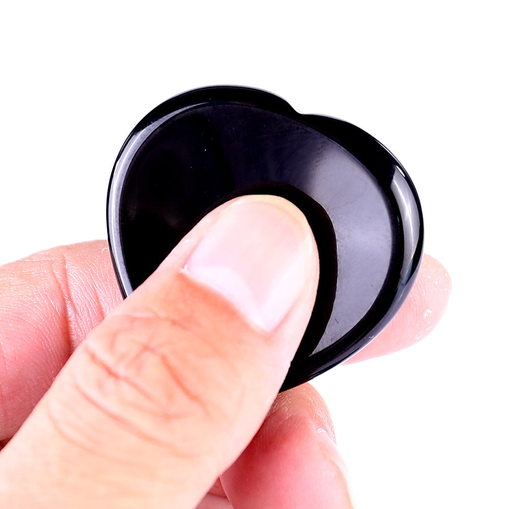 Nicedony 1.5" Black Obsidian Hand Carved Crystal Worry Stone,Massage Tool - View 10