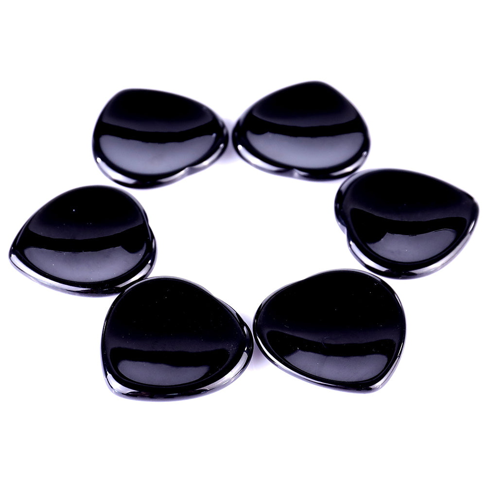 Nicedony 1.5" Black Obsidian Hand Carved Crystal Worry Stone,Massage Tool - View 9