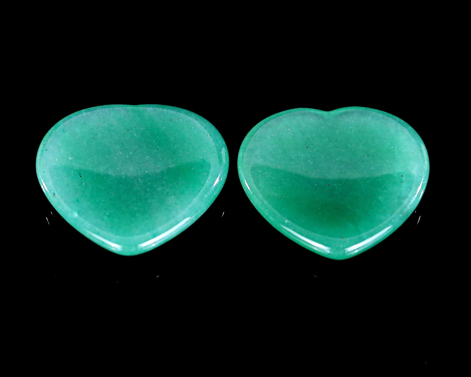 Nicedony 1.5" Green Aventurine Hand Carved Crystal Heart Shape Worry Stone,Massage Tool