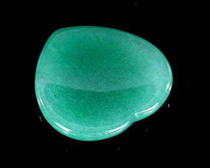 Nicedony 1.5" Green Aventurine Hand Carved Crystal Heart Shape Worry Stone,Massage Tool - View 3