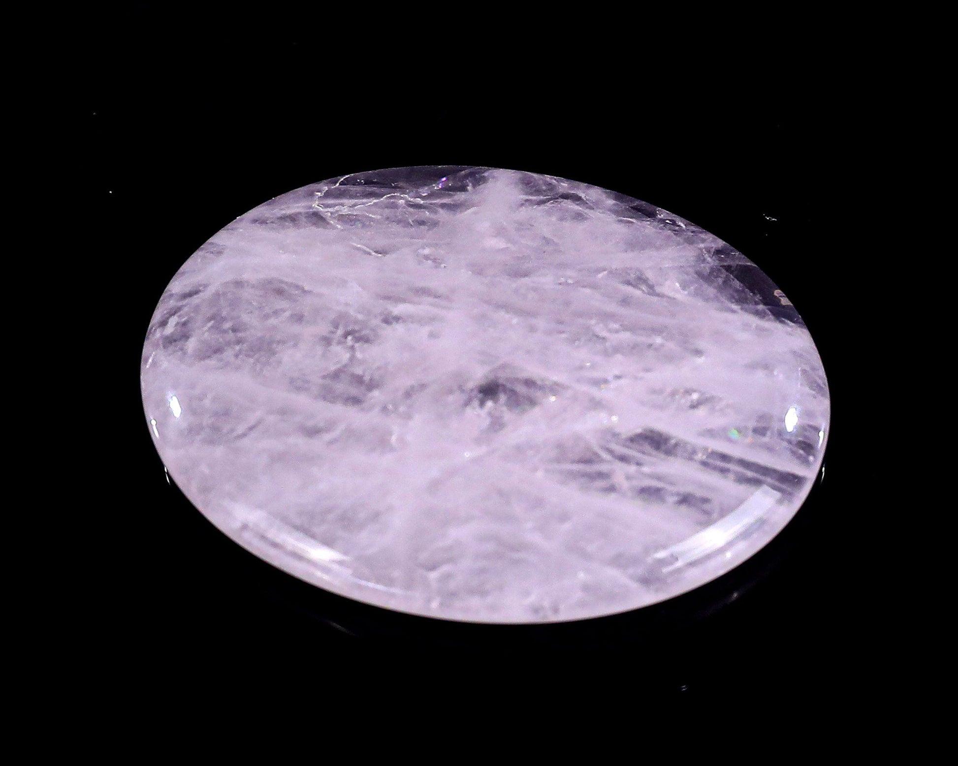 Nicedony 1.5" Rose Quartz Hand Carved Crystal Worry Stone - View 3