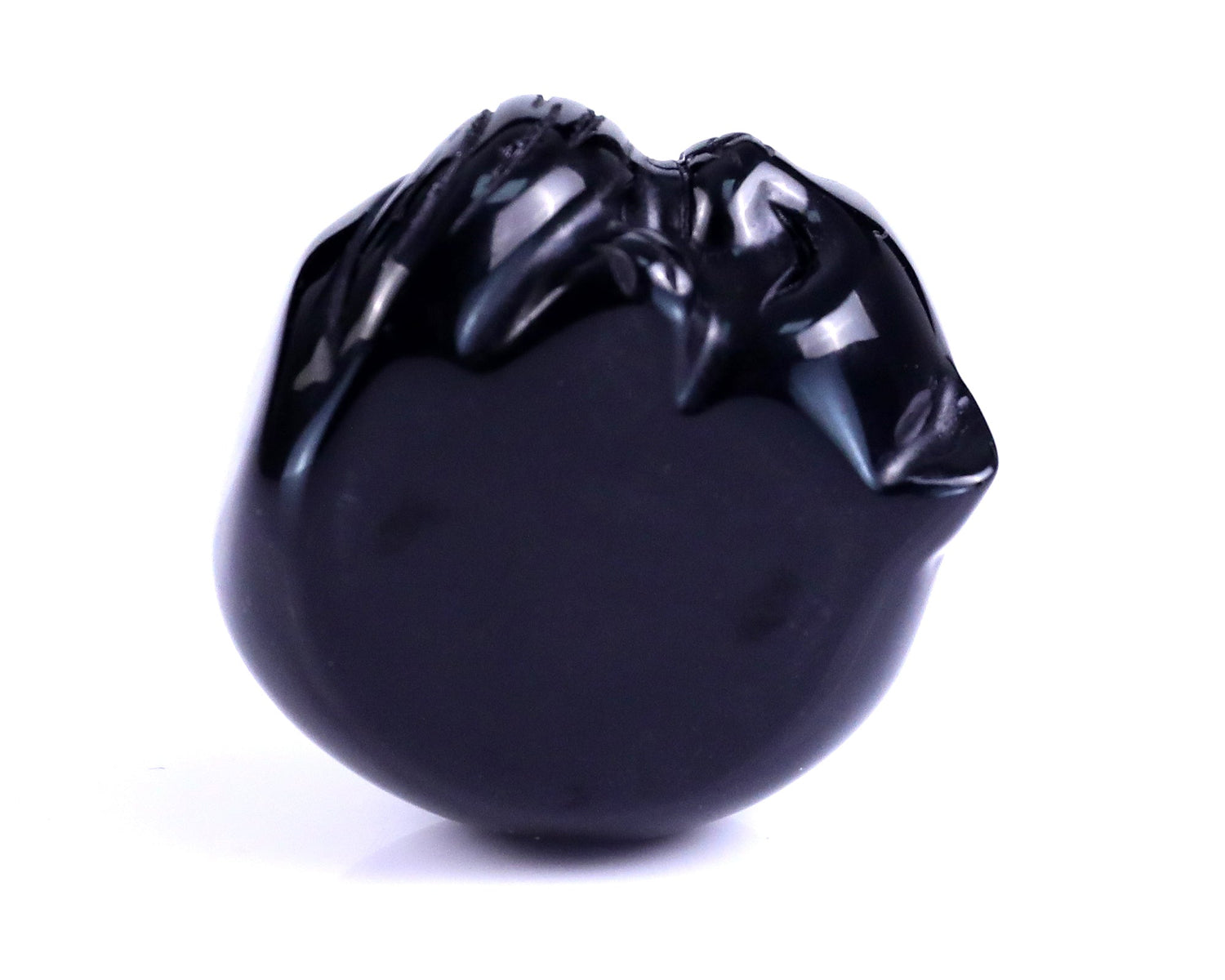 Nicedony 1.6" Black Obsidian Hand Carved Crystal Sleepy Cat Sculpture (SKU: 4100208) - Photo 6
