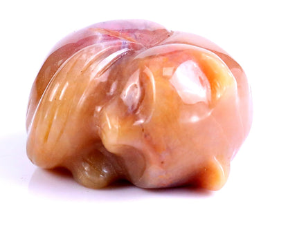 Nicedony 1.6" Chalcedony Hand Carved Crystal Sleepy Cat Sculpture - View 7