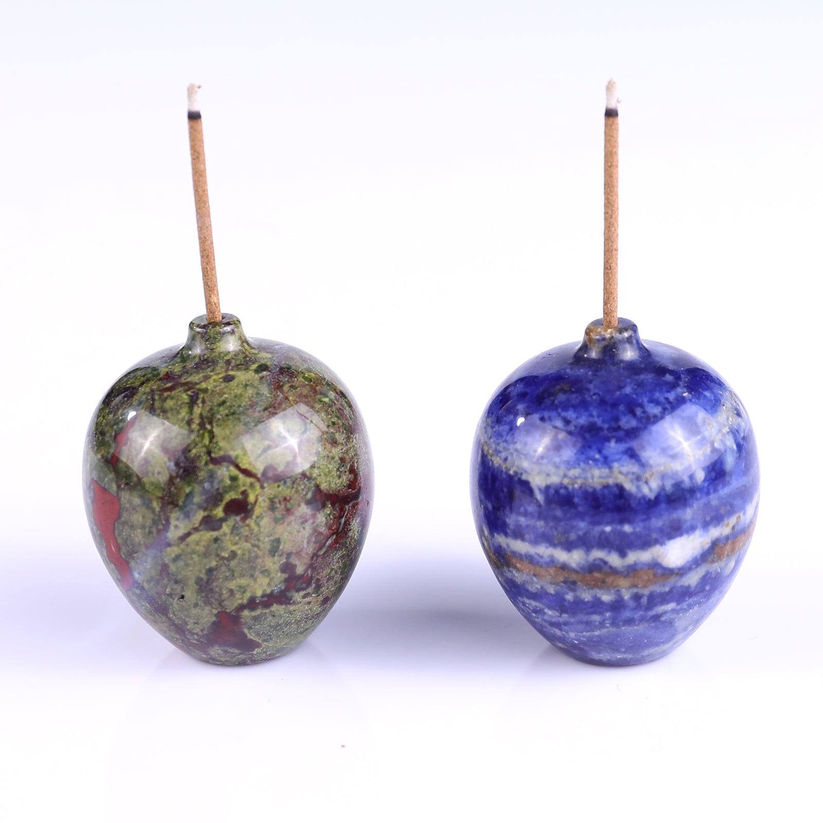 Nicedony 1.7" Gemstone Hand Carved Vase,Incense Holder Sculpture - View 7