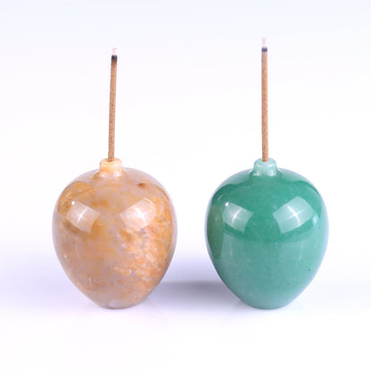 Nicedony 1.7" Gemstone Hand Carved Vase,Incense Holder Sculpture - View 6