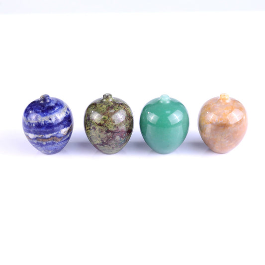 Nicedony 1.7" Gemstone Hand Carved Vase,Incense Holder Sculpture - #S100118