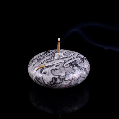 Nicedony 1.7" Gemstone Hand Carved Vase, Incense Holder Sculpture - View 16