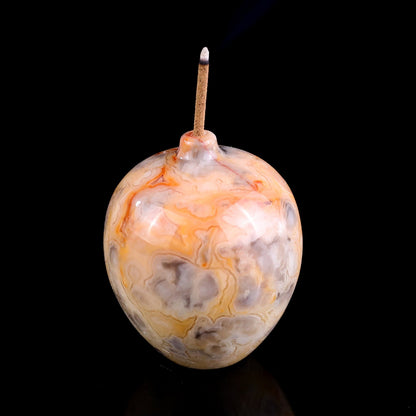 Nicedony 1.7" Gemstone Hand Carved Vase, Incense Holder Sculpture - View 7