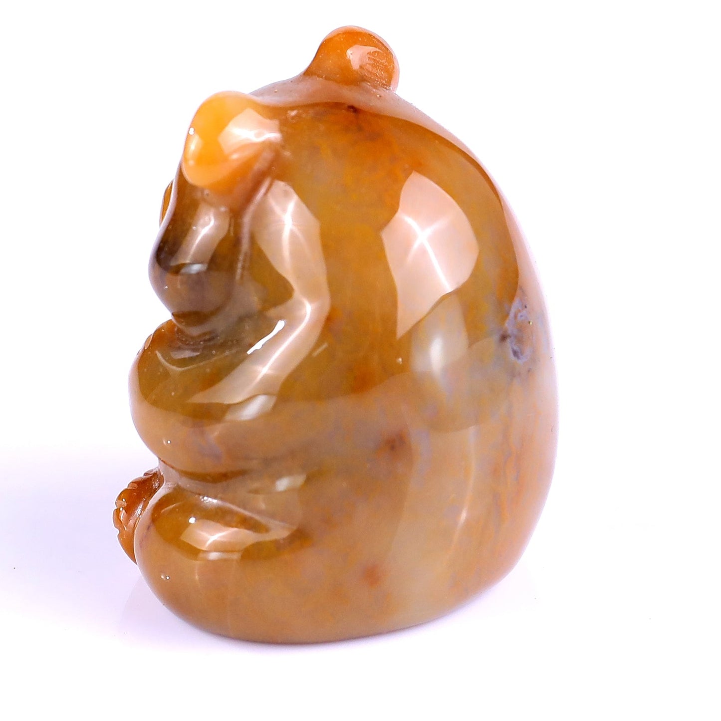 Nicedony 1.9" Chalcedony Hand Carved Crystal Panda Sculpture - View 6
