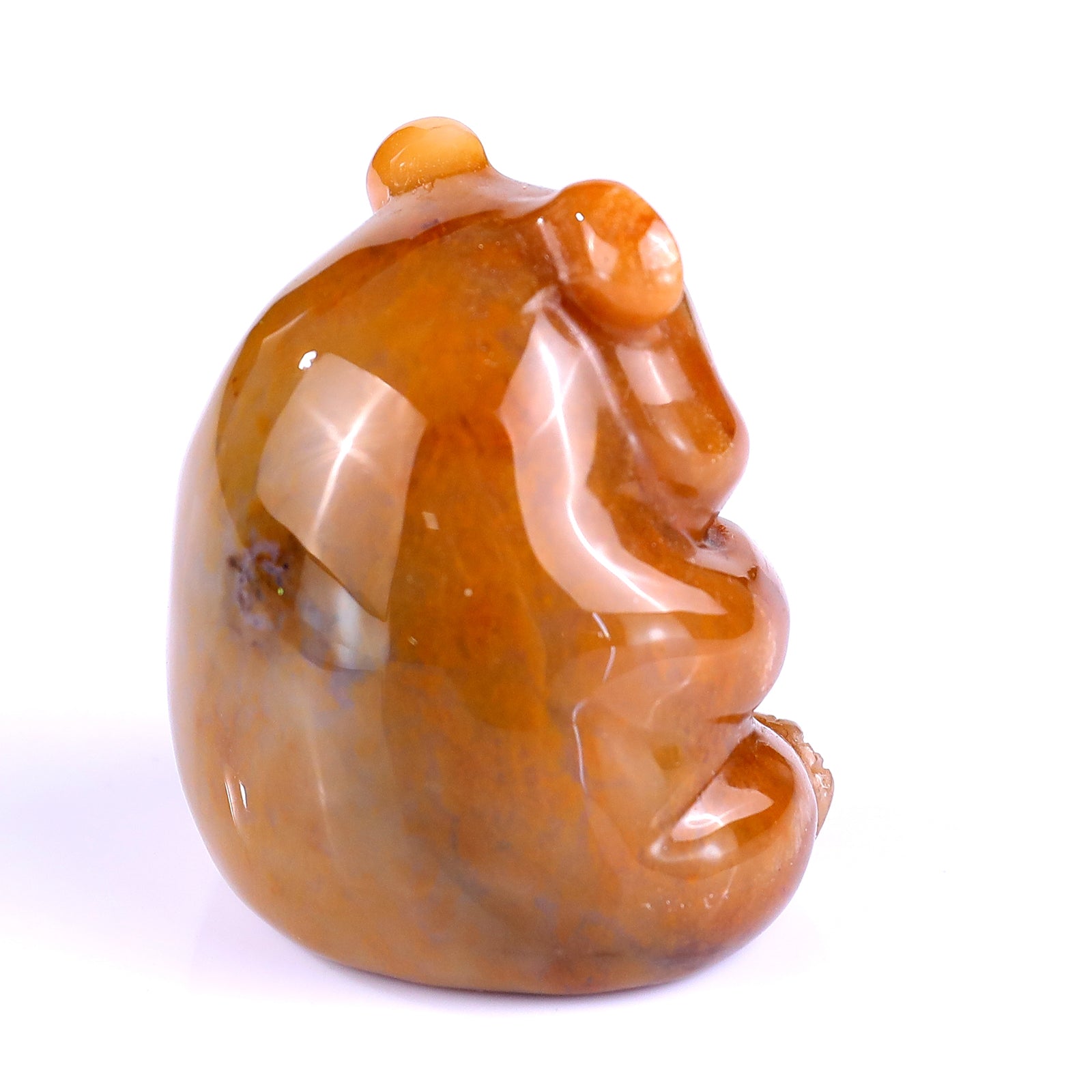 Nicedony 1.9" Chalcedony Hand Carved Crystal Panda Sculpture - View 4