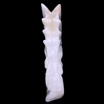 Nicedony 10.0" Angolan Quartz Hand Carved Crystal Dragon Sculpture - View 7