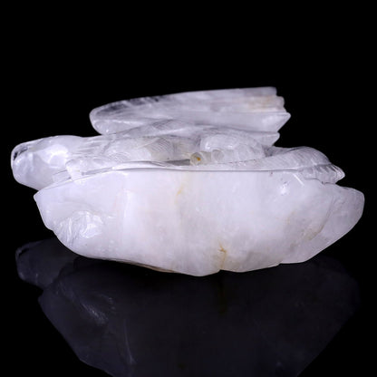 Nicedony 10.0" Angolan Quartz Hand Carved Crystal Dragon Sculpture - View 5