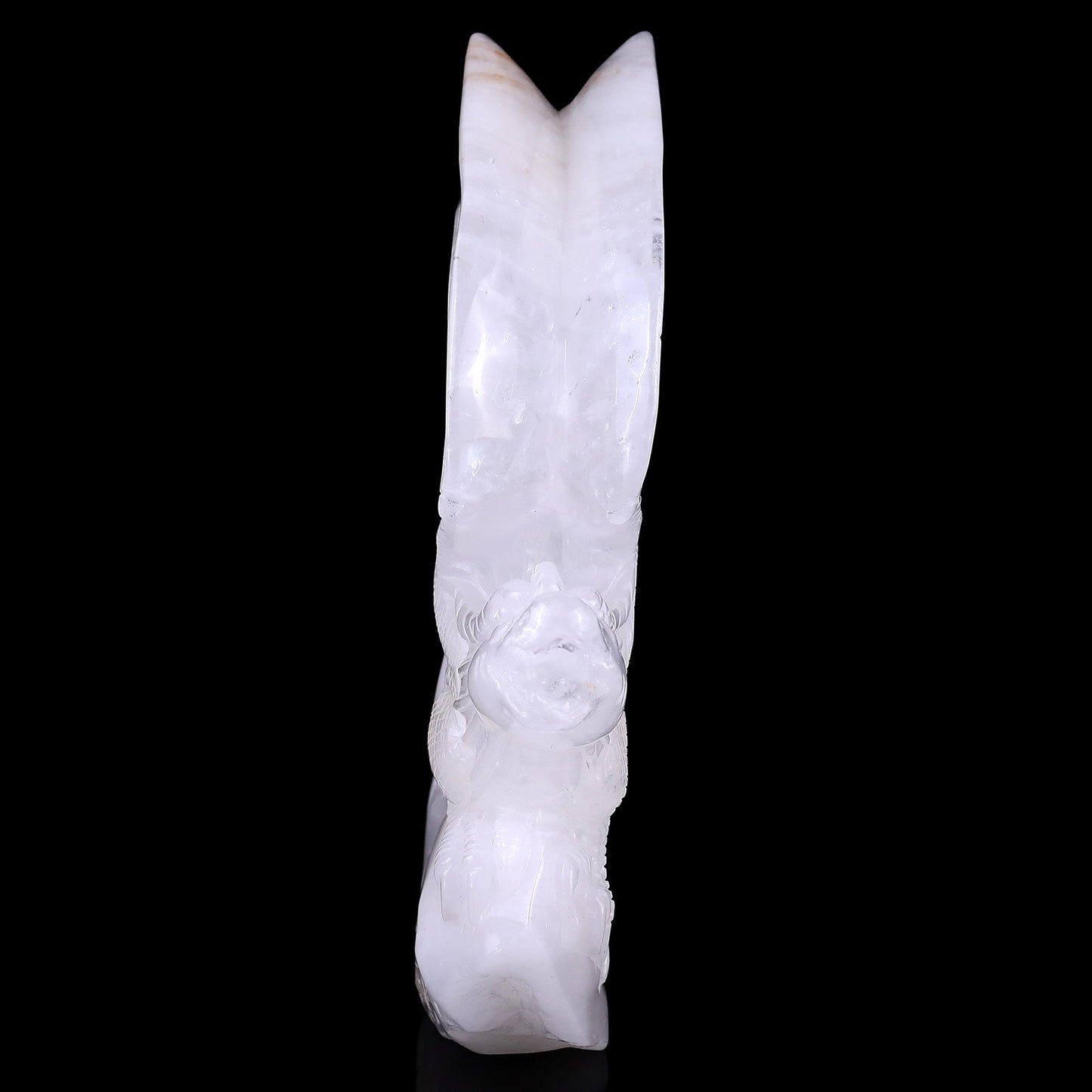Nicedony 10.0" Angolan Quartz Hand Carved Crystal Dragon Sculpture - View 6