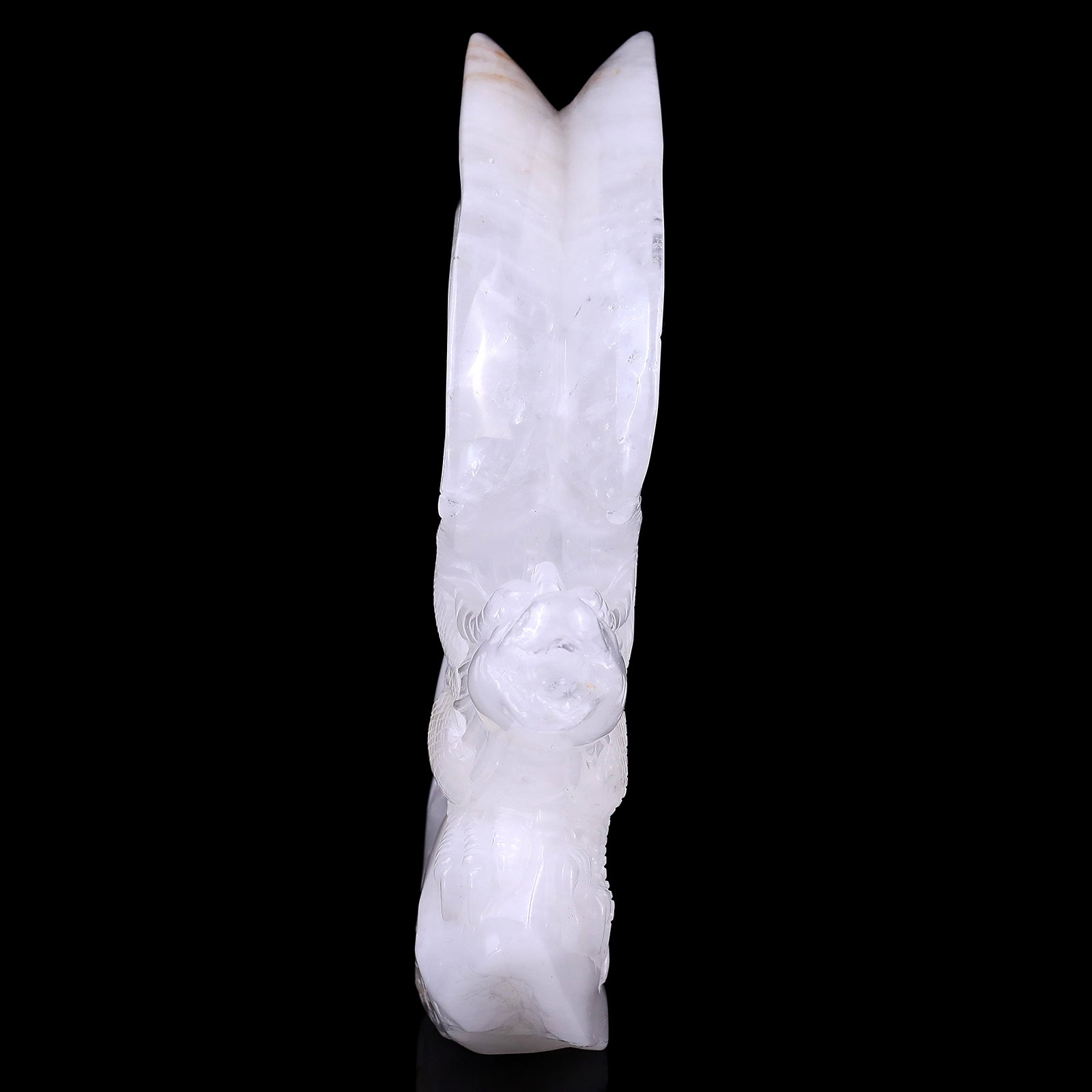 Nicedony 10.0" Angolan Quartz Hand Carved Crystal Dragon Sculpture - View 6