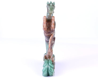 Nicedony 10.2" Green Aventurine Hand Carved Horse Head and Fishtail - View 6