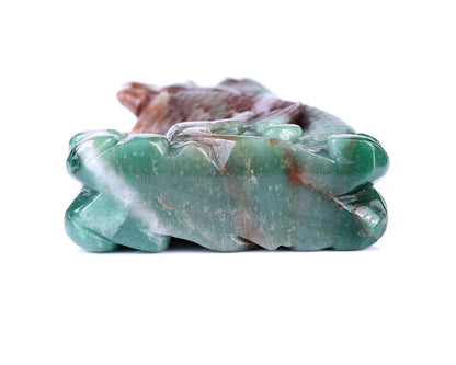 Nicedony 10.2" Green Aventurine Hand Carved Horse Head and Fishtail - View 8