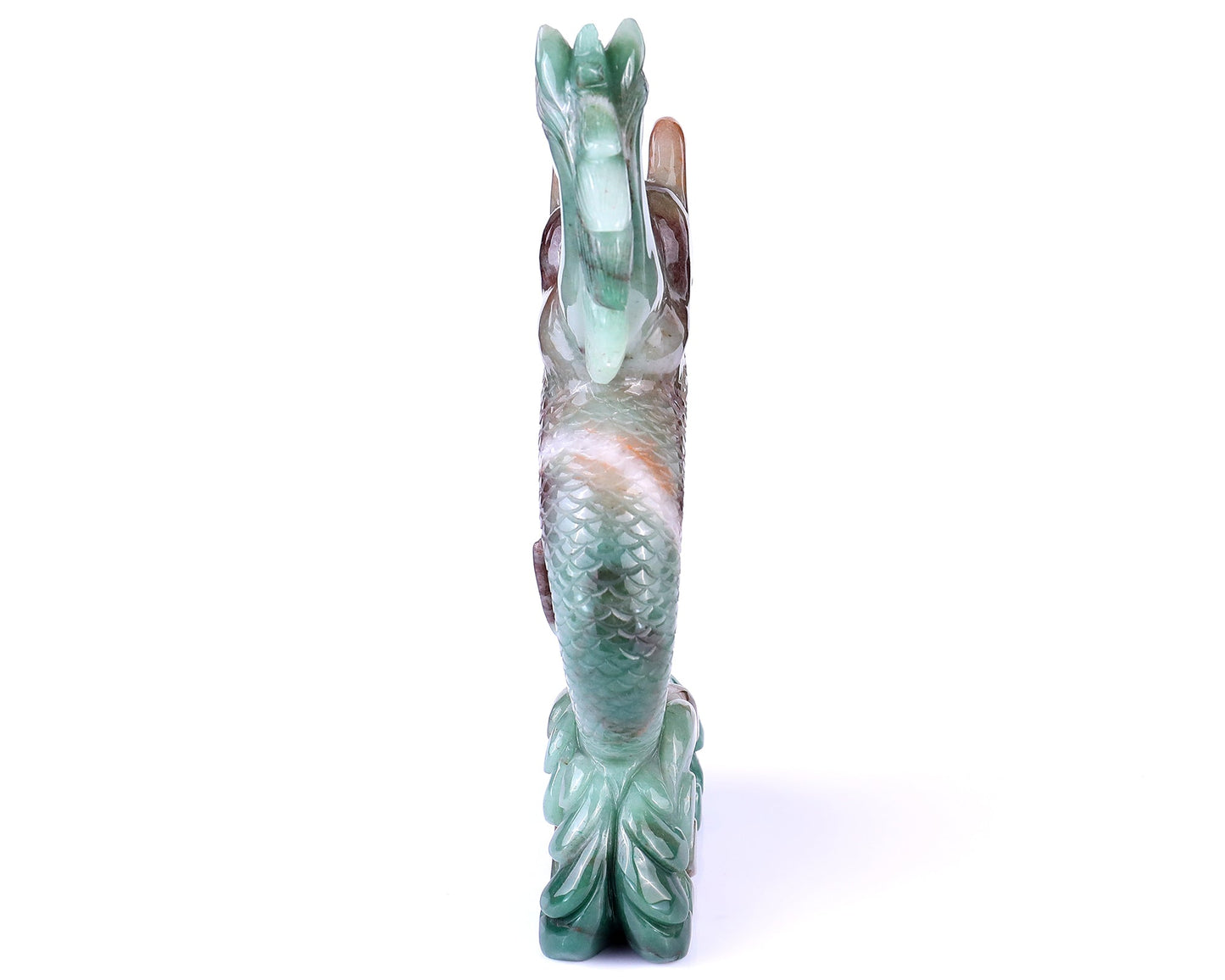 Nicedony 10.2" Green Aventurine Hand Carved Horse Head and Fishtail - View 7